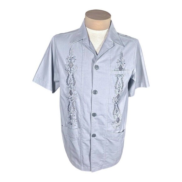 Vintage 60’s Guayabera Cuban Button Up Shirt - Picture 1 of 3